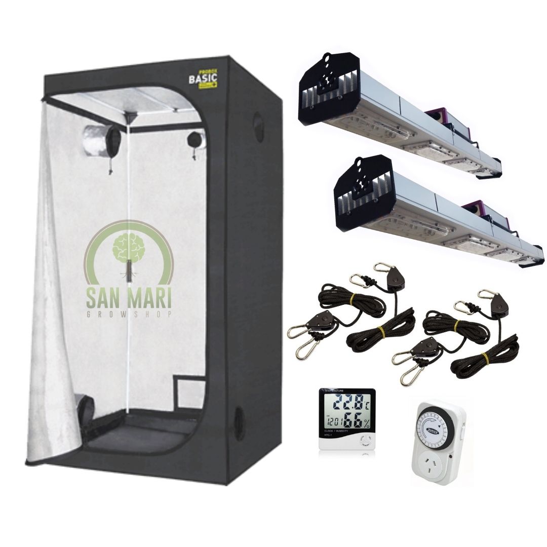 Kit Indoor Garden Highpro 120x120 + 2 Gs Iluminaciones Jx 200  + Accesorios